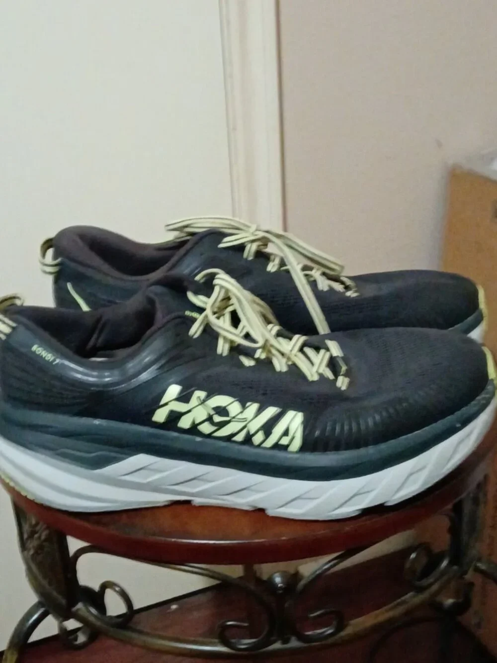 Hoka One One Bondi 7 Running Shoes Men's 11.5 Blue Graphite Athletic Shoes